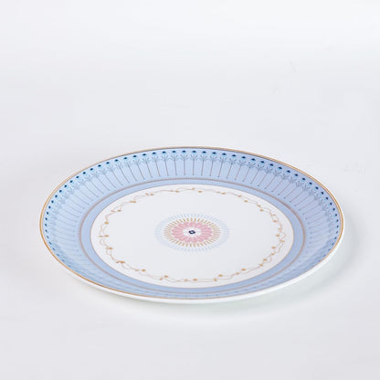 Magique by The Wishing Chair x ClayCraft : River of Flowers 20-Piece Ceramic Dinner Set with Gold | Floral Plates & Bowls | Elegant Glossy Finish | Perfect for Family Dinners | Festive Gifting