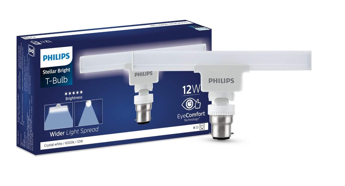 Philips Stellar Bright 12W B22 LED T-Bulb,1080lm,Cool Day Light, Pack of 1