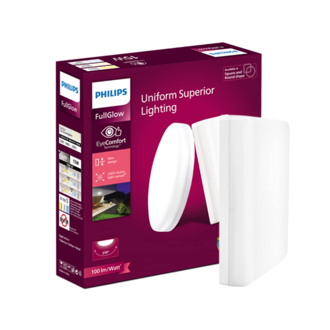 Philips Rimless Full Glow 15-watt Square LED Surface Downlighter