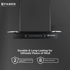 Faber 60cm 1200 m3/hr, Autoclean Chimney||Filterless|| 8Yr on Motor, 2Yr Comprehensive Warranty||Italian design - Made i