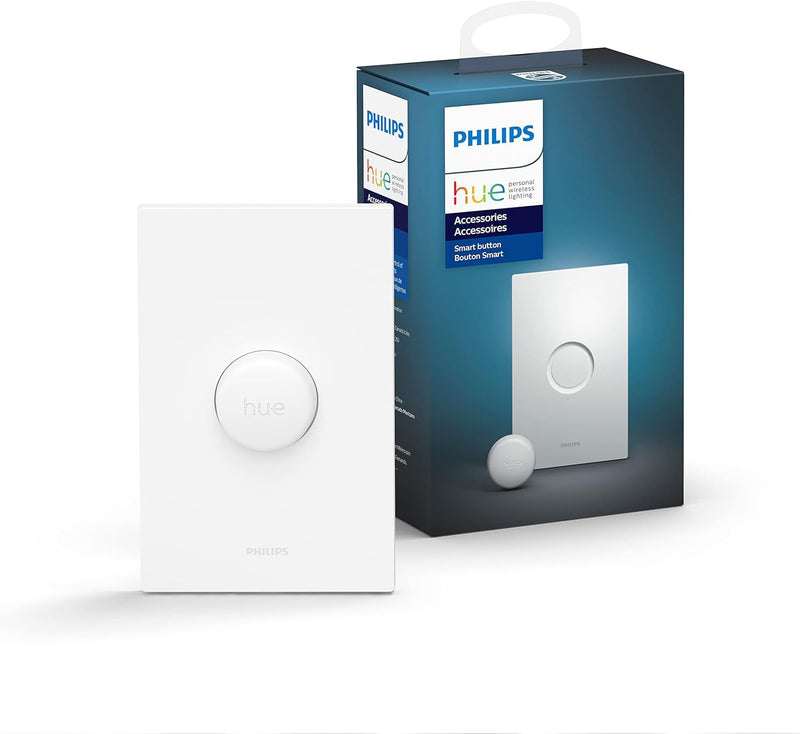 Philips Hue Smart Button for Hue Smart Lights, Smart Light Control 553719, (Hue Hub required)