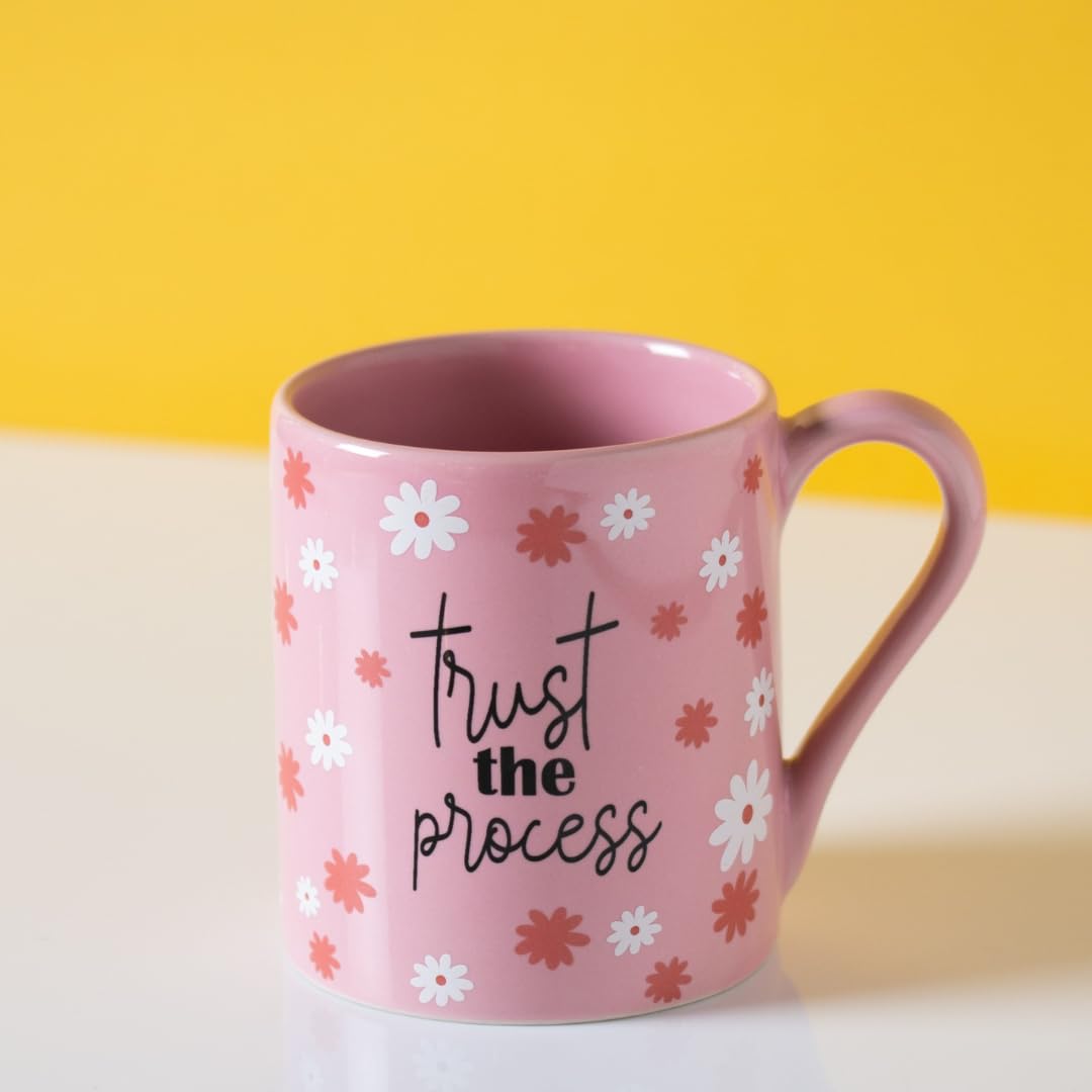 Clay Craft Fine Ceramic Pebble Series Coffee Mug 350ml Yellow – Bee Sweet Like Honey Print, Stylish Tea & Coffee Cup, Microwave & Dishwasher Safe, For Home,Office,Café,Gifting, Daily Use,Hot Chocolate