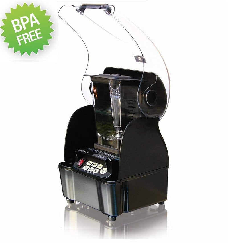 800AQ Commercial OMBLEND Professional Series Bar Blender – 3HP Motor, 36,000rpm, OmniShield Sound Enclosure, Black Color – Heavy Duty Blender for Smoothies, Shakes, Juices & More