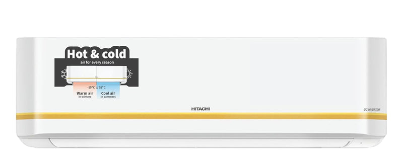 Hitachi Smart Choice 1.5 Ton 3 Star Hot & Cold Inverter Split AC with Expandable Technology (100% Copper, Dust Filter, 3100HP RSQG318HGXA, White)-1