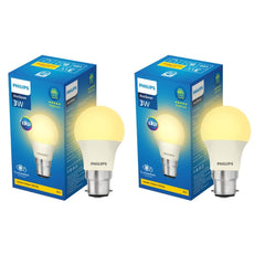 Philips Base B22 3Watt LED Bulb (Pack of 2, Warm White)