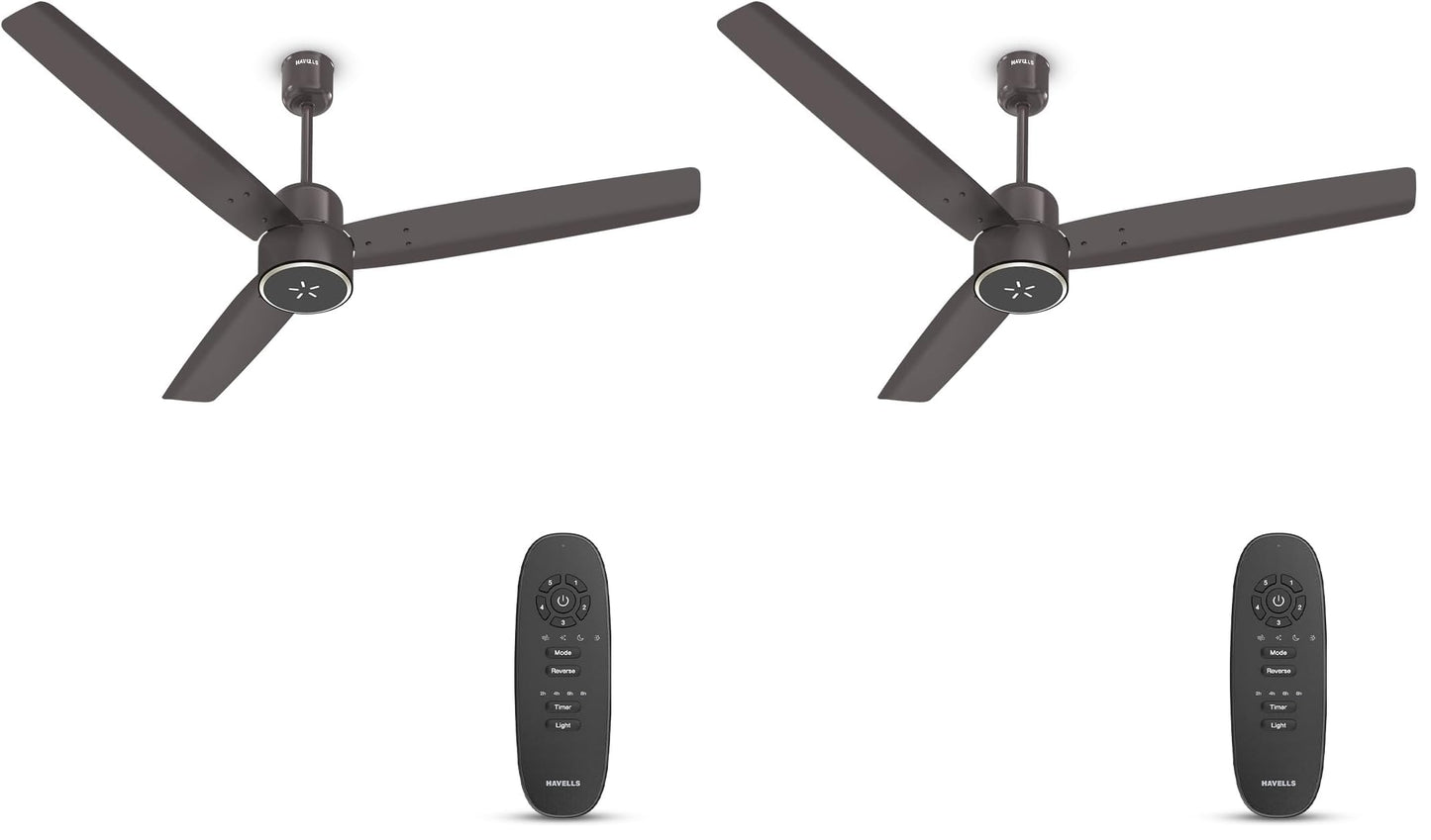 Havells FAB BLDC ULED Ceiling Fan 1200mm, 5 star, LED Speed Indicator, 380 RPM, Up to 65% Savings, Reverse Rotation,4 Speed Modes, Low Wattage 30W, Low Noise, Air Flow:225 CMM, 3 Year Warranty, White
