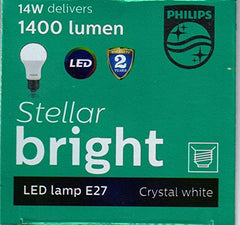 Philips Base E27 14-Watt LED Bulb (Cool Day Light,Pack of 12)