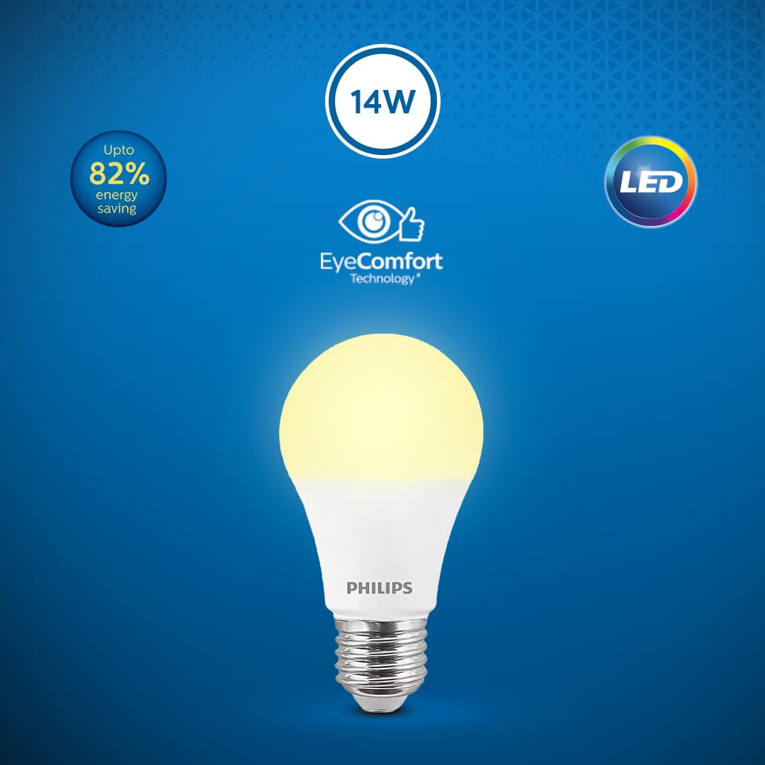 Philips 14-watt LED Bulb - AceBright High Wattage LED Bulb (Pack of 2) (Golden Yellow, B0C3RGY794)