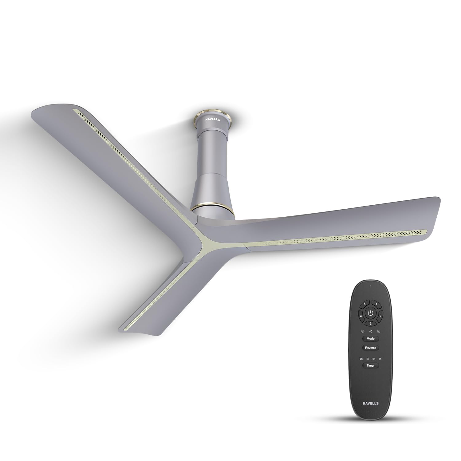 Havells Stealth Air BLDC 1200mm Ceiling Fan| Upto 55% Energy Saving| Silent & Premium| 5 stars Rating| 100% Copper Motor| RF Remote, Memory Backup, Timer| (Indigo Blue, Pack Of 1)