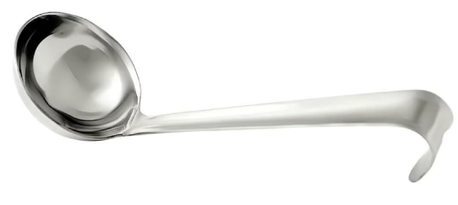 Dynore Stainless Steel Jointless Oil Ladle/Ghee Ladle 16 cm Long - Pack of 2