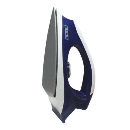 USHA 3702 1000 Watts Dry Iron with Shock Proof Plastic Body | Single Coat Grey Non Stick Soleplate for Longer Durability |Overheat Safety Shutoff | 360° Swivel Cord | 2 Years Warranty | Blue & White