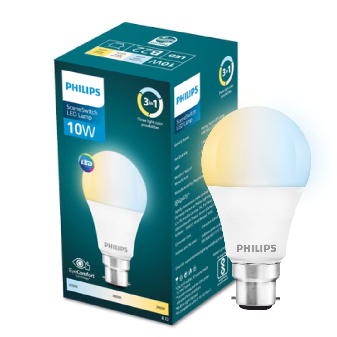 Philips 10-watt LED Bulb - 3 Colors in 1 LED Bulb