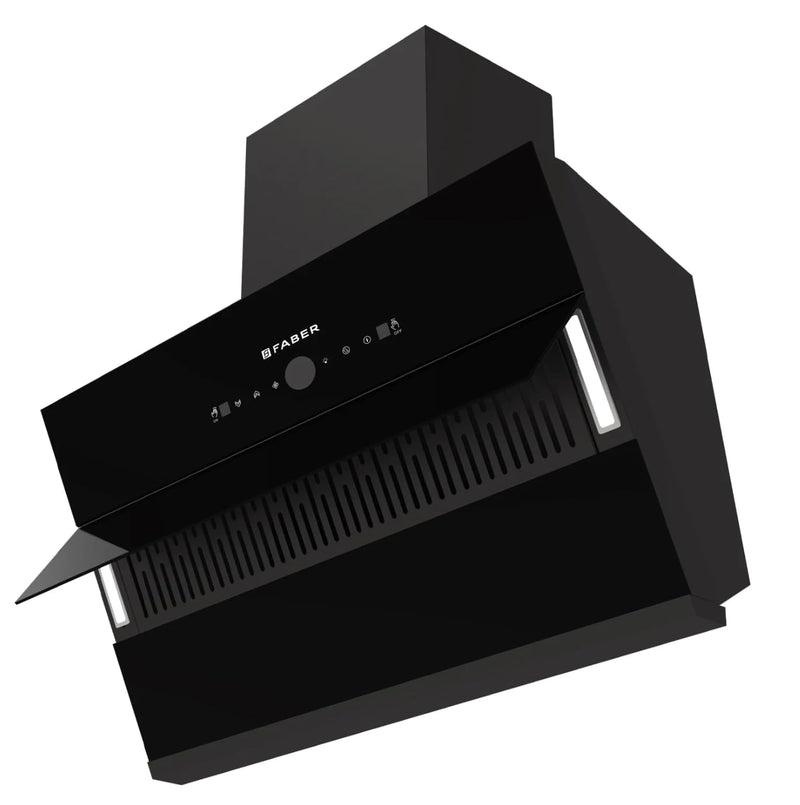 Faber Comet 90cm 1600m³/hr BLDC Autoclean Filterless Slant Chimney| Built In Oil Collector|Touch & Gesture Control| 12Yr