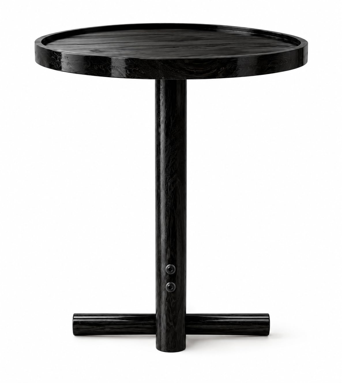 Solid Sheesham Wood C Shape Side Table for Living Room | Modern Sofa End Table | Wooden Laptop Table for Bed | 