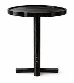 Solid Sheesham Wood C Shape Side Table for Living Room | Modern Sofa End Table | Wooden Laptop Table for Bed | 