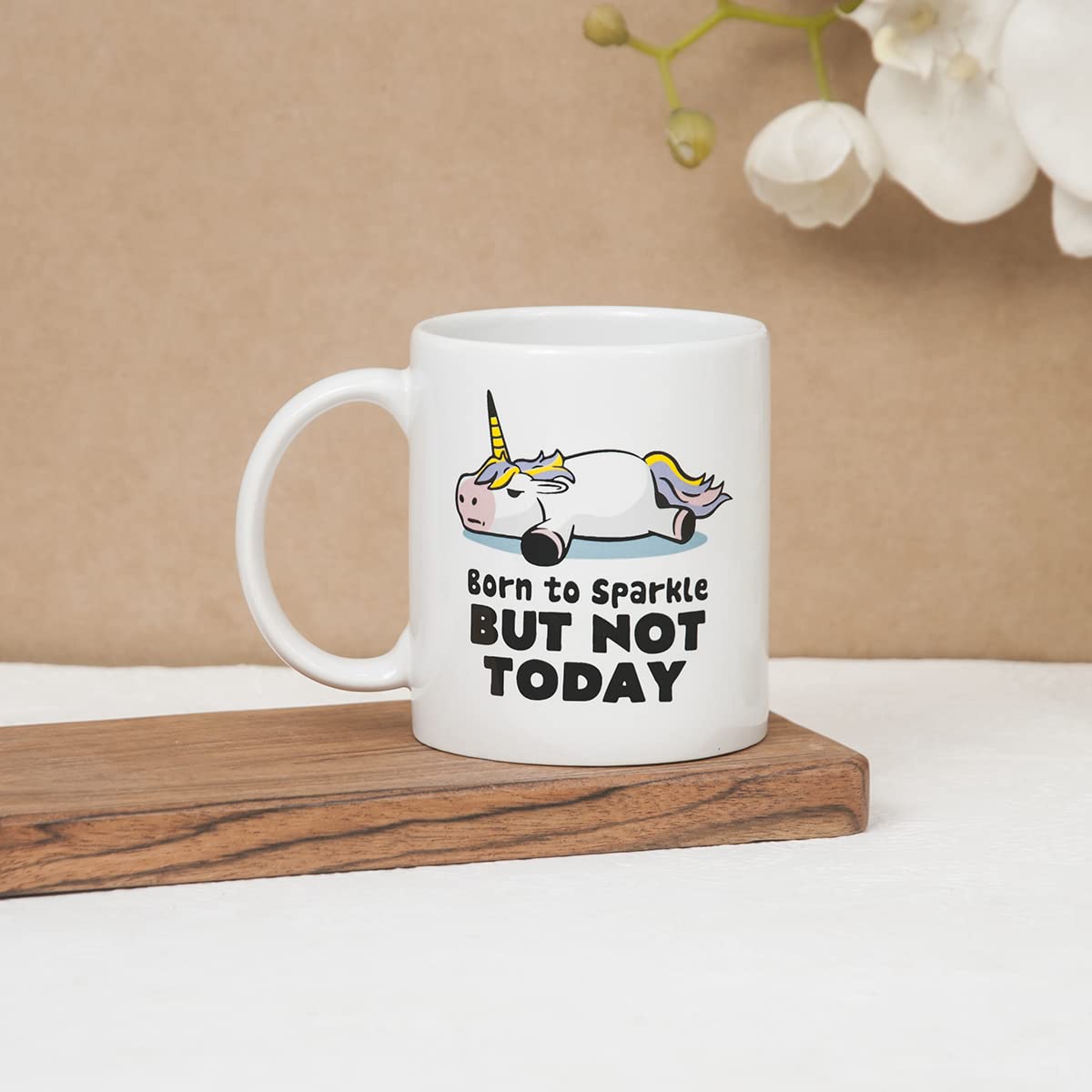 Clay Craft Fine Ceramic Printed Milk/Coffee Mug 1 Piece 360 ml (zzz Print)