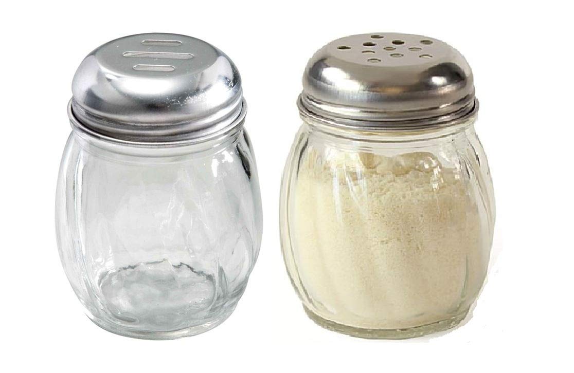 Dynore Plastic Set of 2 with Stainless Steel lid Dhol Shape Chilli and Oregano Shaker