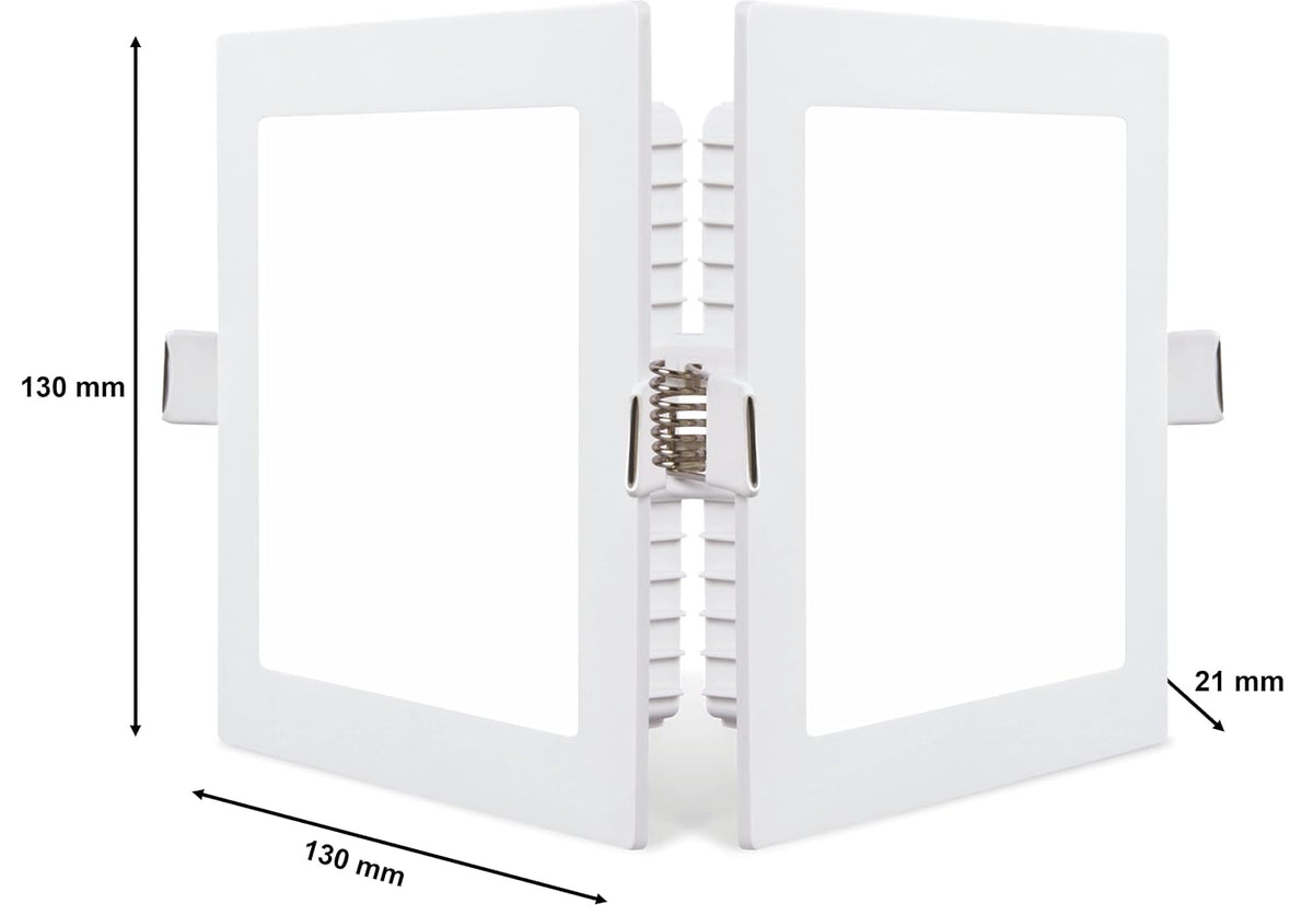 Philips 10W Square AP Plus UltraGlow LED DL Recessed LED Panel Ceiling Light (Pack of 6, Natural White) (929002628101-Pk6)