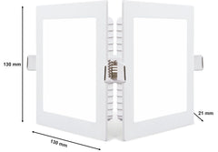 Philips 10W Square AP Plus UltraGlow LED DL Recessed LED Panel Ceiling Light (Pack of 1,Warm White)