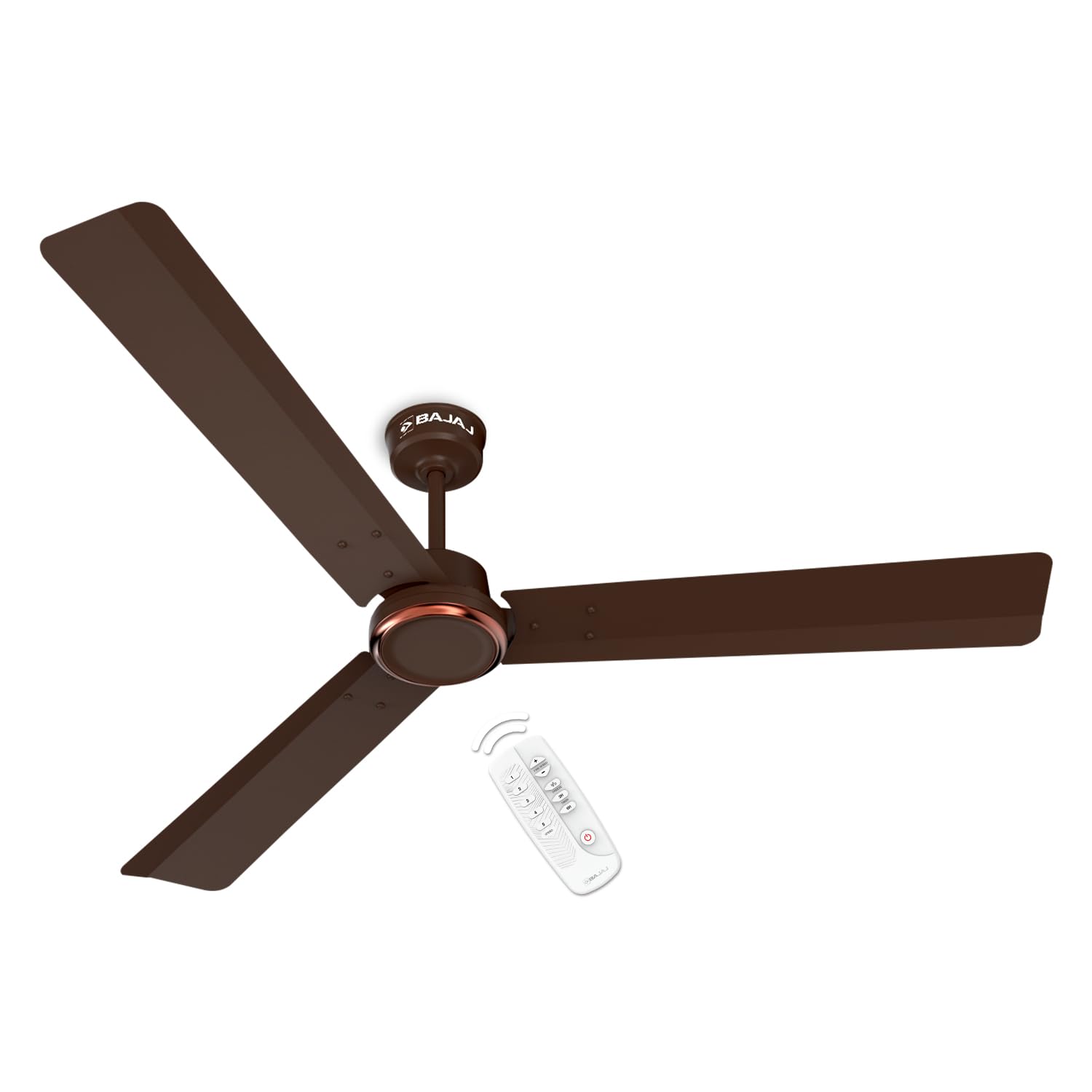 Bajaj Classico Sleek Wood 1200MM (48") BLDC Ceiling Fans For Home | BEE 5 Star Rated Energy Efficient Ceiling Fan | Sleek Compact Design | Wooden Finish | RF Remote | 2-Yr Warranty 【Walnut Wood】