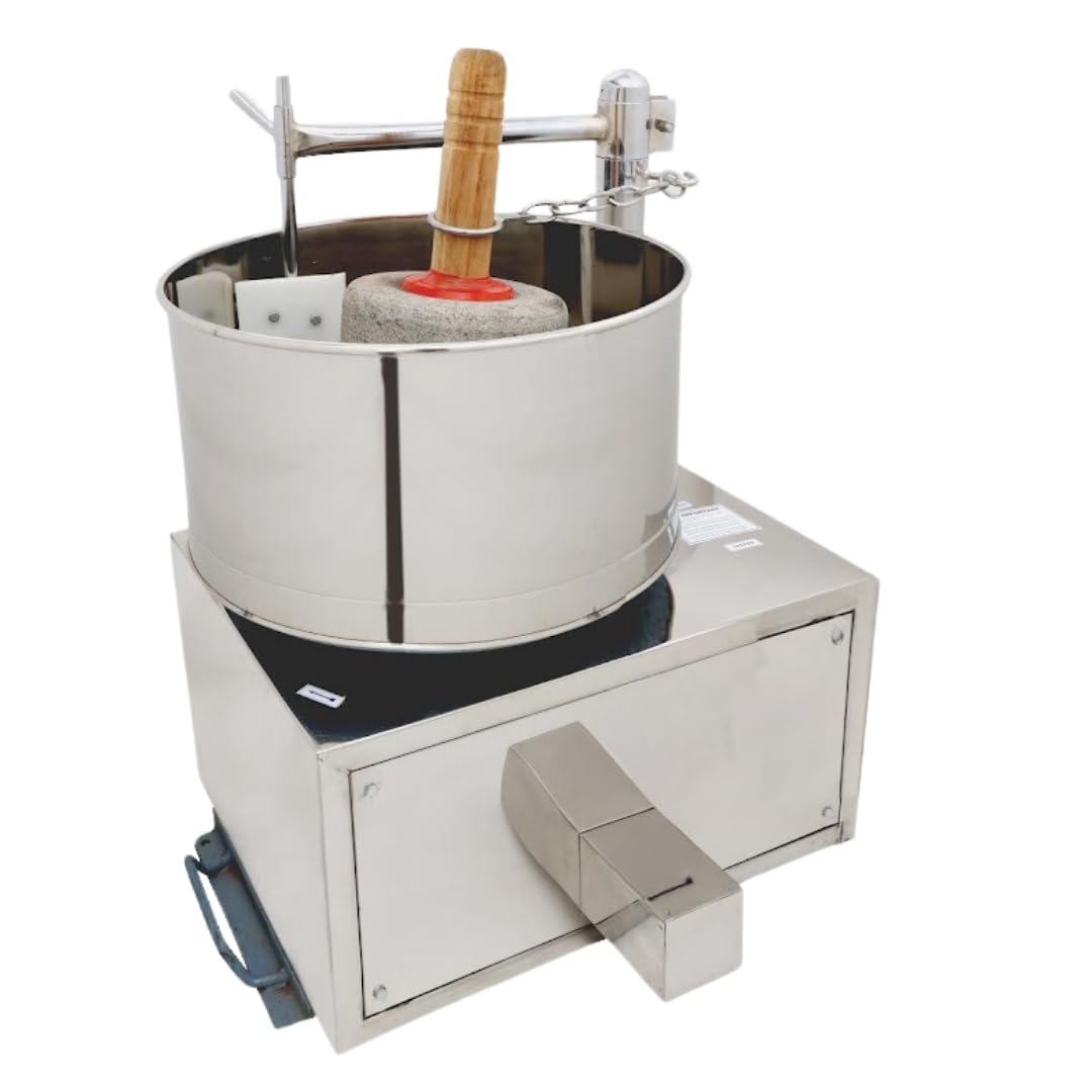 KRN Stainless Steel Commercial Ordinary Wet Grinding Stone Set 7 Litre