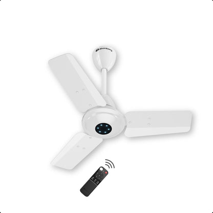 atomberg Ikano 600mm BLDC Ceiling Fan with Remote | BEE 5 star | High Air Delivery | LED Speed Indicator | Low Noise | Timeless Design with Power Saving | 3 Year Warranty| Gloss White