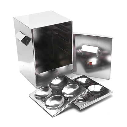 KCL Stainless Steel - Trivia Idly Cooker | Restaurant Type Square Shape Idli Steamer For Home | 6 Plates Idli Steamer Set | Gas Stove & Induction Compactible | Makes Soft & Fluffy Idli