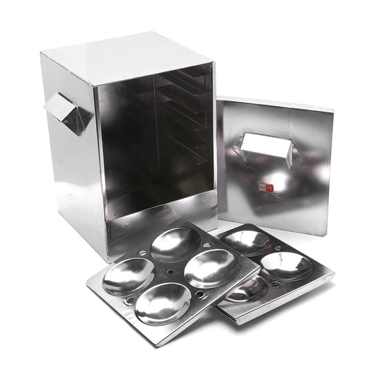 KCL Stainless Steel - Trivia Idly Cooker | Restaurant Type Square Shape Idli Steamer For Home | 6 Plates Idli Steamer Set | Gas Stove & Induction Compactible | Makes Soft & Fluffy Idli