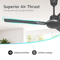 V-Guard Pace Art BZ 1200 mm Ceiling Fan (Midnight Black)-5
