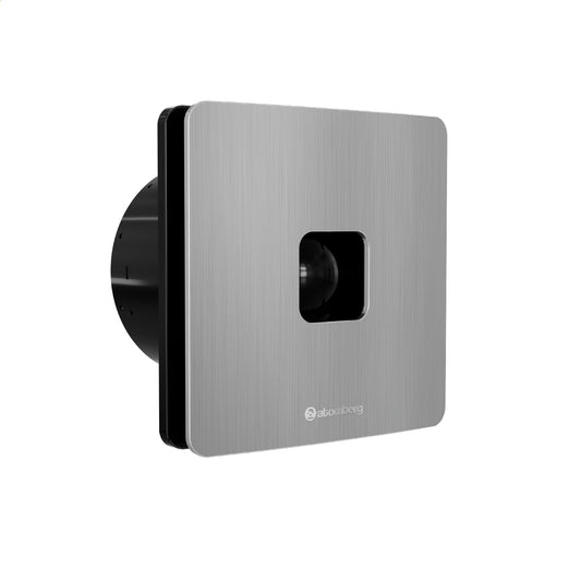 atomberg Studio+ Exhaust Fan 150mm (6 Inches) | BLDC Motor | 6.8W| Low Noise | 2000 RPM| Ideal for Bathroom& Kitchen | Easy to Clean | Installation-Round Cut (153mm) | 2 Year Warranty (Brushed Steel)