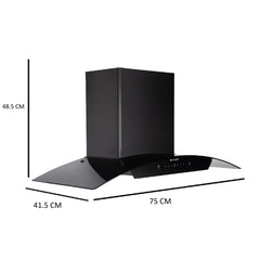 Faber 75 cm 1500 m³/hr Autoclean Curved Shape Kitchen Chimney | Touch and Gesture Control |2 yrs comprehensive on produc