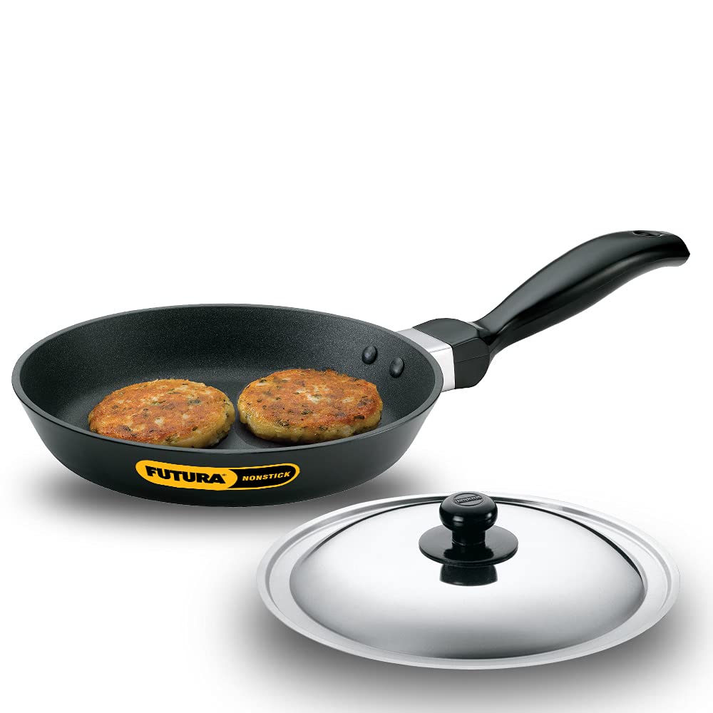 Hawkins Futura 24 cm Frying Pan, Non Stick Fry Pan, Induction Frying Pan, Black (INF24)