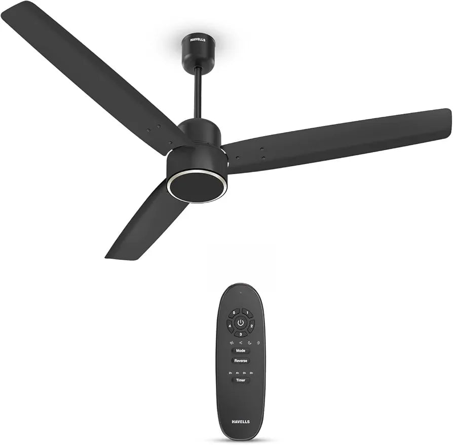 Havells FAB BLDC PRO Ceiling Fan 1200mm, 380 RPM, Savings upto 65%, Reverse Rotation, 4 Modes , Low Wattage 30W, Low Noise, Air Flow:225 CMM, 3 Year Warranty, Midnight