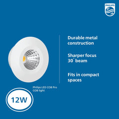 Philips LED COB Pro 12W Downlight