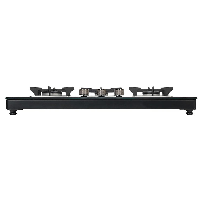 Faber 3 Burner Auto-Ignition Cooktop|NiOS AUTO 3BB BK|Battery Operated|Metal Knobs|Brass Burners|Cast Iron Pan Support|B