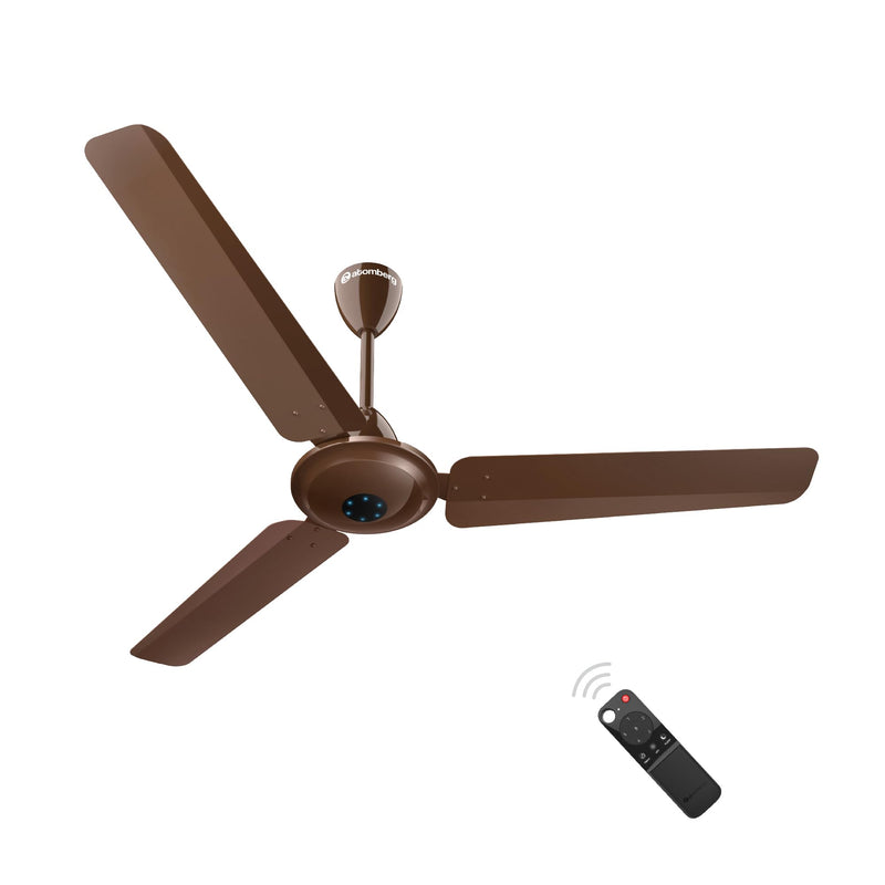 atomberg Ikano 600mm BLDC Ceiling Fan with Remote | 5 star | High Air Delivery | LED Speed Indicator | Low Noise | Timeless Design with Power Saving | 3 Year Warranty| Gloss Black