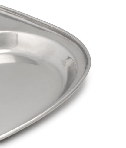 Dynore Stainless Steel 3 in 1 Three Compartment Nasta/Dinner Plate/Snacks Plate- Set of 1