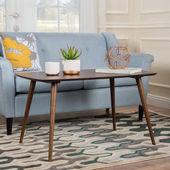 4 Legs Coffee Table | Tea Table for Living Room | Bedroom | Hall | Hotel | Laugh | Walnut