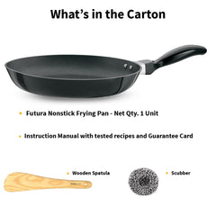 Hawkins Futura 24 cm Frying Pan, Non Stick Fry Pan, Induction Frying Pan, Black (INF24)