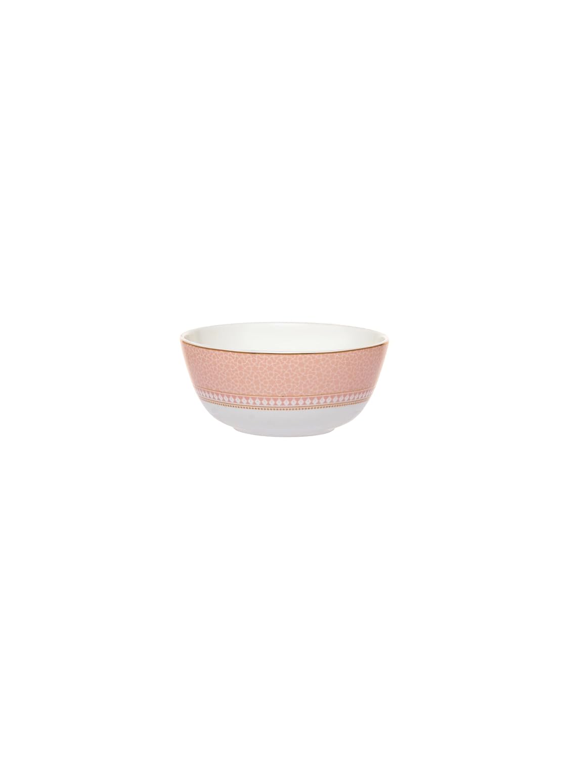 Clay Craft Fine Ceramic Dinner Set of 34 Pcs - Urmi Fiesta (Peach), for Family of 6, Dinner Set Ceramic, Crockery Set, Dining Set for Dinner, Crockery Set for Gift, Kitchen Set for Home