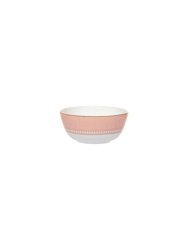 Clay Craft Fine Ceramic Dinner Set of 34 Pcs - Urmi Fiesta (Peach), for Family of 6, Dinner Set Ceramic, Crockery Set, Dining Set for Dinner, Crockery Set for Gift, Kitchen Set for Home