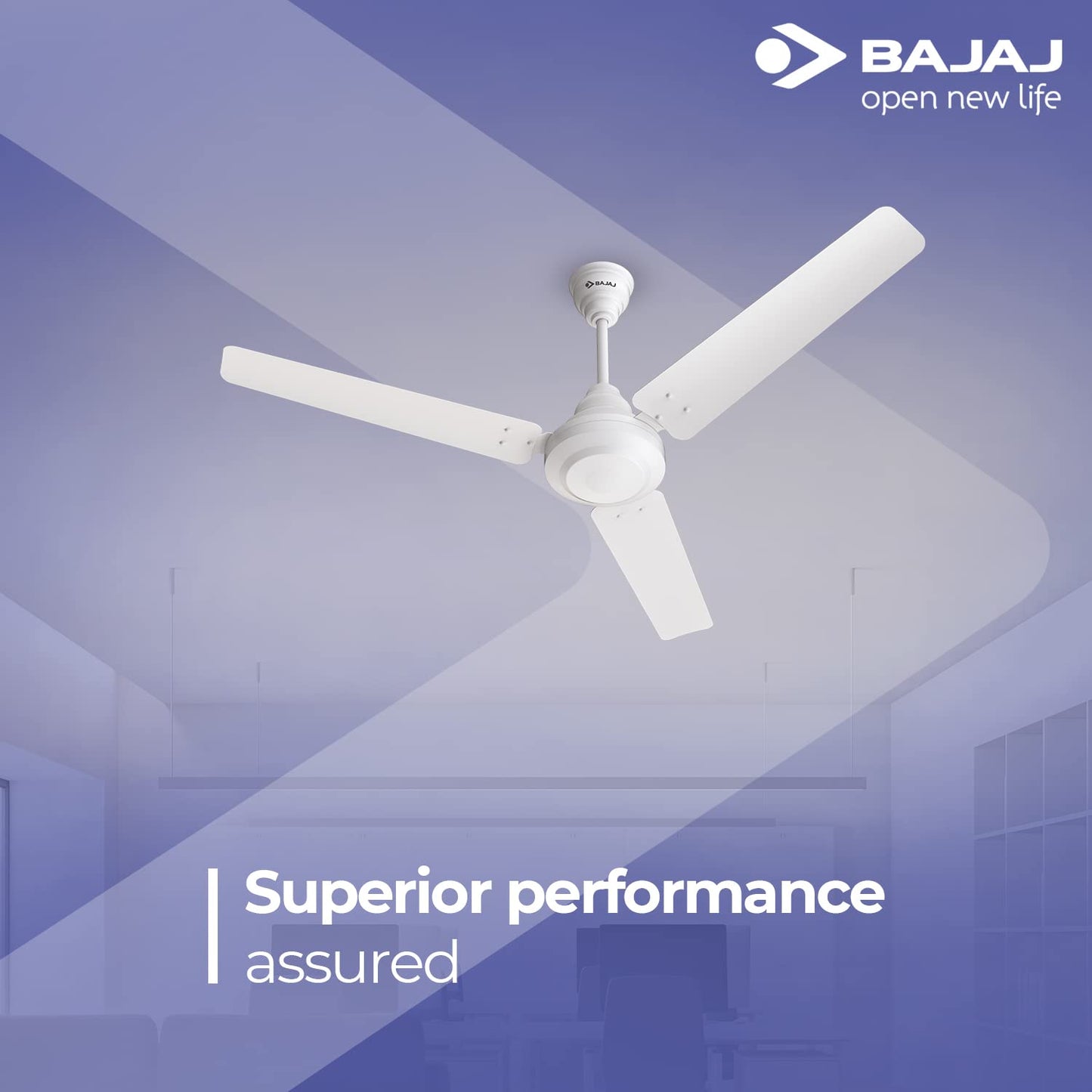 Bajaj Energos 26 1200MM (48 Inch) BLDC Ceiling Fan With Remote | BEE 5 Stars Rated | Energy Efficient Ceiling Fan For Home 【Glossy White】