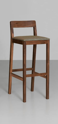 Elegant Sheesham Wood Bar Chair - Durable, Handcrafted, Comfortable Seating with Footrest, Ideal for Home Bar, 