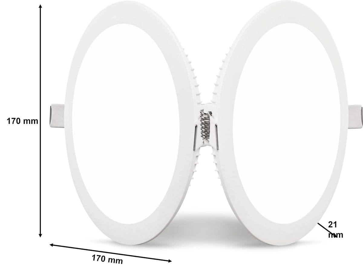 Philips 15W Round AP Plus UltraGlow LED DL Recessed LED Panel Ceiling Light (Pack of 4,Warm White)-Plastic
