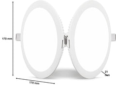 Philips 15W Round AP Plus UltraGlow LED DL Recessed LED Panel Ceiling Light (Pack of 4,Warm White)-Plastic