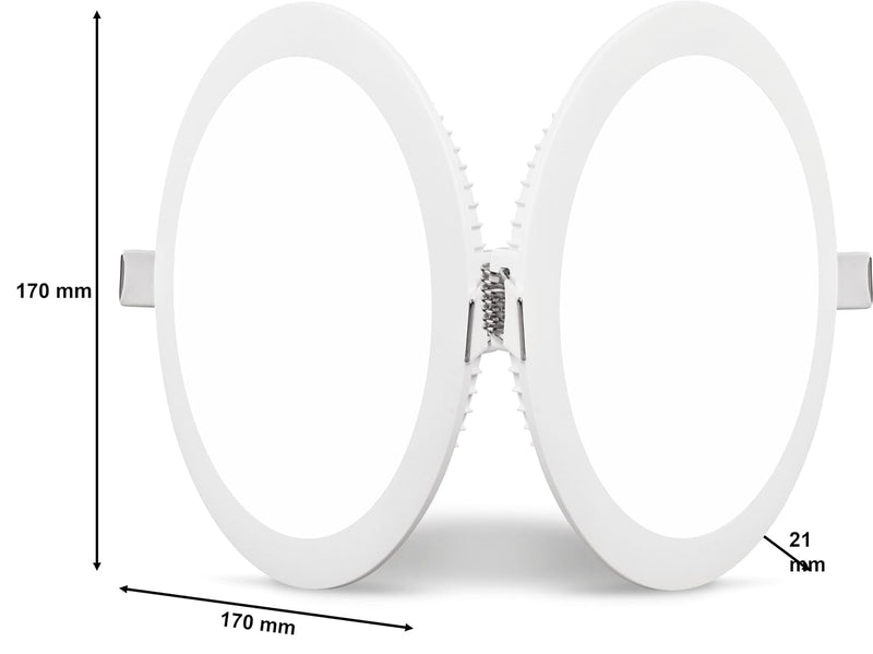 Philips 15W Round AP Plus UltraGlow LED DL Recessed LED Panel Ceiling Light (Pack of 4,Warm White)-Plastic