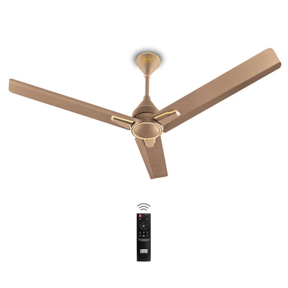 KUHL Arctis A1 1200 mm BLDC 65% Power Saving BLDC Ceiling Fan With Remote | BEE 5 Star Rated & ISI Marked | High Air Flow | 5 Year Warranty on Motor | Espresso Brown