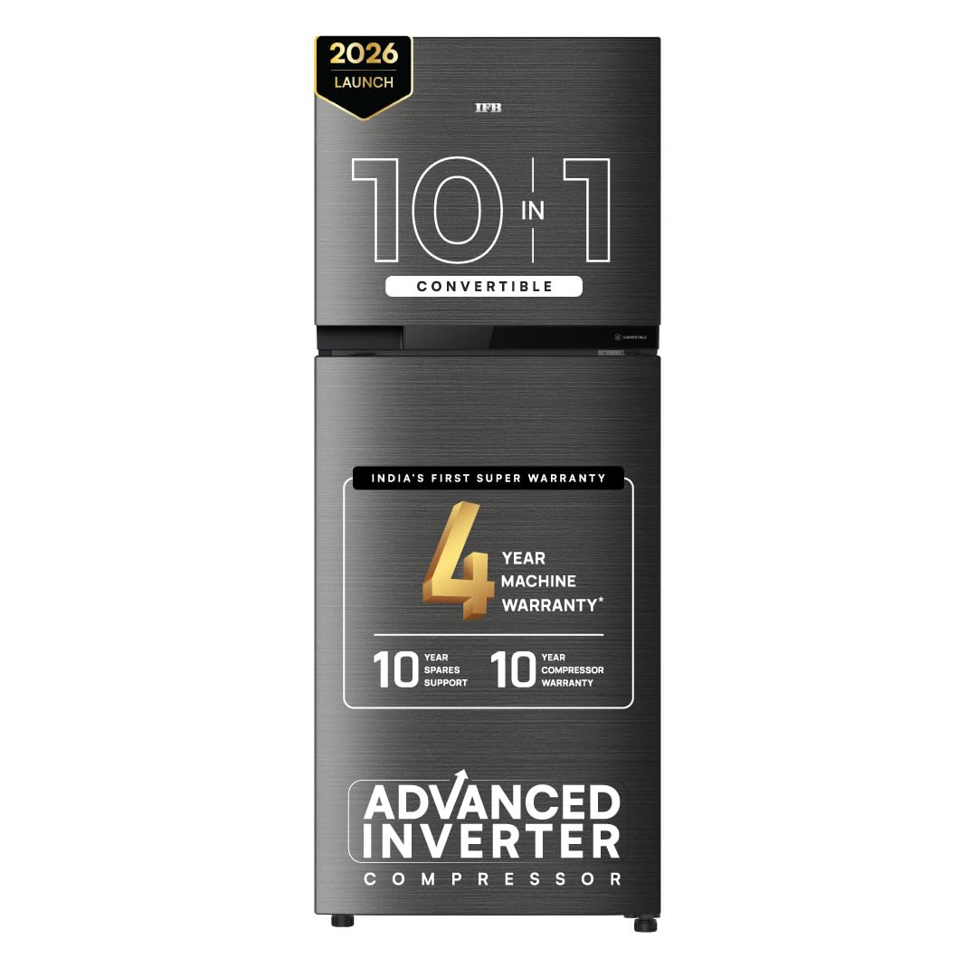 IFB 241L 2 Star 10-in-1 Convertible, Advanced Inverter Frost-Free Double Door Refrigerator with 30 Hrs Cooling Retention, Turbo Freeze & 4 Year Super (IFBFF-291BYOSET)