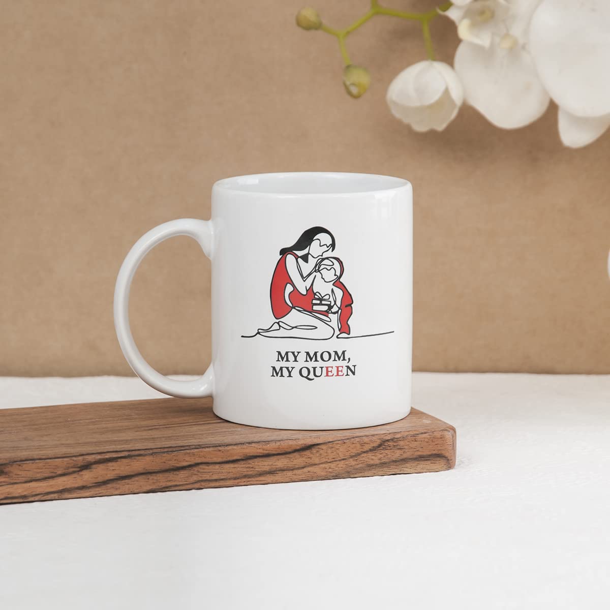 Clay Craft Fine Ceramic Printed Milk/Coffee Mug 1 Piece 360 ml (zzz Print)