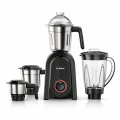 Bosch CosMixx Pro 1000W Mixer Grinder | German Engineering for Powerful & Ultra Fine Grinding | 4 Leak Proof Jars including Blender Jar | 22000 RPM Heavy Duty Motor | Overload Protection 【MG8714C4KI】